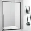 Negro Mate Puerta Corredera Recta Cabina de Ducha Corredera Pantalla de Puerta de Vidrio para Baño en Casa Mampara de Baño Personalización