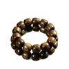 Pulsera de cuentas budistas de palo de rosa negro estilo tradicional, pulsera de un solo bucle tallada, cuentas de oración de agujero pequeño, artículo cultural unisex, venta al por mayor transfronteriza