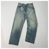 Nuevos Jeans de Moda Versátiles Tendencia Calle Estilo Retro Americano Pierna Recta Sueltos para Hombre