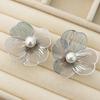 Spring Hollow Pétalos Grandes Forma de Camelia Nicho Personalidad Temperamento Único Aretes de Celebridad Aretes para Mujer