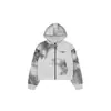 Conjunto de Sudadera con Capucha y Cremallera Estilo Americano High Street Novedad Otoño e Invierno Diseño Tie-Dye Lavado Vintage High Street