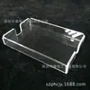 Caja de Almacenamiento de Notas Adhesivas Acrílica Caja de Notas Transparente para Escritorio Mini Caja de Almacenamiento de Papelería Simple Caja Pequeña para Tarjetas