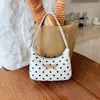 Bolso de hombro para mujer estilo coreano, de nicho, con lunares, de PU, para debajo del brazo, nuevo y elegante para otoño 2026, casual