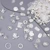 Plata del Tíbet mezclada DIY espaciador toroidal espaciador 50g un paquete de colgante de pulsera accesorios de joyería de aleación bolsa mixta de hilo de pescado