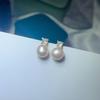 Acessórios para Brincos DIY Brincos de Pérola da Princesa Diana Joias Dan Tao Agulha de Prata S925 Preservação da Cor Configurações para Brincos de Pérola da Princesa Diana