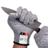Guantes anticorte de grado 5 polietileno de alta resistencia HPPE tejido cocina guantes anticorte carpintería matanza guantes sumergidos