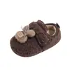 Zapatos de algodón para niña estilo nuevo de invierno con felpa cálida zapatos de felpa para niños pequeños suela suave antideslizantes zapatos para niños mocasines lindos para niños