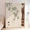 Persiana de Bambu Chinesa Tipo Colante em Trilho Deslizante Cortina para Armário Guarda-Roupa Cortina à Prova de Poeira Armário sem Porta Sapateira Cortina Cover Feia Fixa