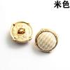 Tela con patrón de color botones metálicos cosidos a mano vestido camisero de mujer botones decorativos botones de algodón 12 mm