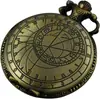 Reloj de Bolsillo de Cuarzo al por Mayor Estilo Pastoral Vintage Romano Hueco Reloj de Bolsillo Accesorios para Ropa de Hombre y Mujer Reloj de Cuarzo