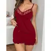 Comércio Exterior Transfronteiriço Pijama Feminino, Conjunto de Camisola com Renda e Shorts, Roupa de Casa, Atacado de Fábrica