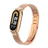 Adecuado para Correa Xiaomi Mi Band 8 Pulsera de Acero Inoxidable Sólido con Cuentas de Bambú Caja Metálica Correa Xiaomi Mi Band 7
