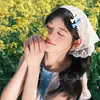 Faixa de Cabeça de Renda Branca Infantil para Meninas, Novo Modelo 2026, Estilo de Luxo, Acessório de Cabelo Lenço Triângulo Pastoral