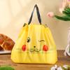 Bolsa para Llevar Bolsa de Catering Paquete para Llevar Bolsillo Engrosado Año Nuevo Rico Cordón Lonchera Bolsa de Mano Bolsa de Plástico Roja
