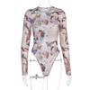 Mono de manga larga con cuello redondo y estampado de mariposas para mujer, ropa de otoño e invierno, estilo transfronterizo europeo y americano, venta al por mayor