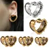 Cuffs de Bronce Transfronterizos con Forma de Corazón y Espinas Huecas Expansores de Oreja Integrados Retro Europeos y Americanos Joyería de Oreja de Cobre para Piercings