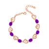 Tiktok en línea Rojo en vivo barroco amor pulsera de cristal rojo tridimensional asimétrica incrustada de diamantes circonita pulsera de amor