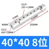 Bloco Distribuidor de Ar para Mangueira de Ar de Alumínio com Aletas de Alto Fluxo, Passagem Direta, Múltiplos Tubos, Porta de Drenagem, Conector de Ramificação de Fluxo de Ar, Distribuidor de Fonte de Ar AL