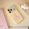 Pantalla completa con corazones pequeños, funda de sombrero puntiagudo de cuero negro para kitty, adecuada para iPhone 16 Pro Max, Apple 15, 14/13