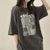 Camiseta Retro Japonesa de Manga Corta para Mujer, Estilo Coreano Holgado, Estilo Trendy Ins, Nuevo Top de Media Longitud con Media Manga Primavera/Verano 2026