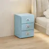 Mesita de Noche de Plástico Retro de Múltiples Cajones para Dormitorio, Gabinete Multifuncional para Almacenamiento de Joyas Dopamina para Habitación de Alquiler