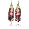 Europeu e Americano Retro Design Original Estilo Boêmio Brincos Egípcios Contas Tecidas à mão Tassel Brincos Joias Mulheres