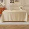 Toalha de mesa para sobremesa branca evento intervalo para chá luxo leve toque de alta qualidade seda cetim mesa de exposição de aniversário toalha de mesa de conferência