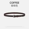 Cinto de Couro Feminino de Alta Qualidade Estilo Hong Kong Elegante Doce Design Artesanal Decorativo para Saia Calça Cintura Mulher