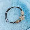Pulsera de cerámica de Jingdezhen, nueva y que no se decolora, para estudiantes mujeres, pulsera de cuentas de estilo antiguo, pulsera de cerámica fresca y moderna