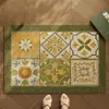 Felpudo Zona de Cambio de Zapatos Felpudo de Anillo de Seda Baldosa Americana Alfombrilla Resistente a la Suciedad Antideslizante Alfombrilla de Tierra para el Hogar