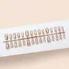Gatito Lindo, Cachorro, Ojo de Gato, Dibujo Animado Juguetón, Chica Hermosa, Arte de Uñas Estilo Corto para Estudiantes, 30 Piezas de Uñas Postizas Portátiles