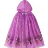 Comercio Exterior Elemento de Halloween Infantil Estampado Capa Morada con Capucha Vestido Festivo Infantil Capa Decorativa