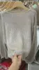Blusa Suéter Fina de Mohair con Lentejuelas para Mujer, Nuevo Estilo Primavera y Otoño, Tejido Calado Protector Solar, Top de Verano Estilo Perezoso