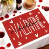 Amazon Transfronterizo Manteles del Día de San Valentín Manteles de Gnomo Flor de Amor del Día de la Madre Decoración de Mesa de Comedor Sala de Estar