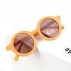 Novos Óculos de Sol Infantis Dinamarca Armação Redonda Fosca Óculos UV400 Anti-UV Óculos de Sol para Meninos e Meninas Tendência