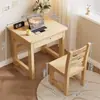Escritorio y silla de estudio para niños de madera maciza, escritorio de escritura moderno y sencillo para estudiantes de primaria y secundaria, juego de escritorio para estudiantes para uso doméstico