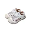 Sandalias infantiles de malla hueca para exteriores, talla 28-32, zapatos de estructura duradera y transpirable para niños pequeños 6132