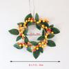 Decoração de Natal anel de vela Amazon transfronteiriço Halloween Colheita de outono Laranja fruta anel simulação Berry guirlanda de Natal