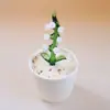 Zibo vidriado de colores adornos pequeños hechos a mano hoja de loto brotes de loto hongo rocío de lluvia maceta manualidades decorativas de escritorio
