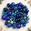 Bolas de Navidad Mixtas de 3/4/6 cm Set de 10 piezas Decoraciones Navideñas Bolas de Colores Bolas Recubiertas de Plástico Adornos para Árbol de Navidad