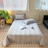 Versión Coreana Ins Juego de Tres Piezas de Cubre Cama Todo Algodón Color Sólido Simple Acolchado Cama Manta de Algodón Puro Algodón Lavado Edredón Acolchado