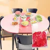 Mantel desechable con borde elástico, PE engrosado, impermeable y a prueba de aceite, adecuado para uso doméstico, bodas, banquetes, mesas redondas y cuadradas, universal, transparente