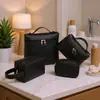 Bolsa de Maquillaje Impermeable de PU de Color Sólido Otoño 2026 Bolsa Pequeña Portátil de Almacenamiento para Viaje Diseño de Puntada de Molino de Viento Unisex