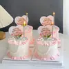 2026 Feliz Dia dos Namorados Qixi Decoração de Bolo Inserção de Diamante Casal Confissão Inserção de Cartão de Amor