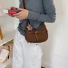 Bolso de hombro único con estampado nuevo, versátil tejido moda exquisito axila 2026 bandolera para mujer, bolso de otoño vintage para el día a día