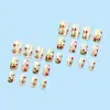 Parches de Uñas Postizas con Acabado de Flor Sencilla, Uñas de Manicura Cuadradas Europeas con Mariposa Dulce y Fresca, Uñas Portátiles de Comercio Exterior Más Vendidas