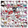 Cross-Border 50 Adesivos de Grafite de Gato Kt Estilo Bonito Novo Copo de Água Computador Adesivos Decorativos À Prova D'água Adesivos Criativos