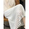 Falda fina de primavera y verano, estilo francés, ligera, de lujo, vestido de cadera, adelgazante, de moda, de longitud media, de línea A, falda larga, de moda.