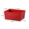 Cesta de Armazenamento de Mesa para Cosméticos e Roupa Íntima, Cesta de Armazenamento com Textura de Couro Sintético PE