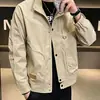 Chaqueta Casual Versátil Nueva para Hombre Primavera y Otoño, Ropa de Trabajo a la Moda, Estilo Coreano, Cuello Alto, Top Versátil de Moda